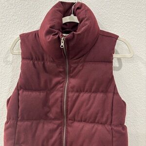 Old Navy Maroon Puffer Vest